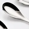 Silver stainless steel spoons, simple household table spoons, tea spoons and coffee spoons tableware set Application Scenario